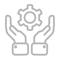 Business support icon grey