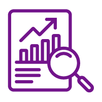 Data and insights icon purple