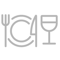 Food and beverage icon grey