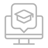 Online learning icon grey