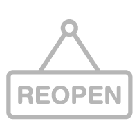 Reopen sign icon grey